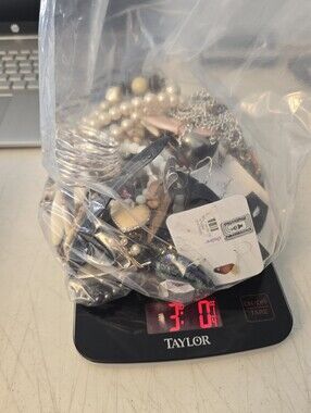3 LB Pound Lot of Mixed Jewelry Pieces For Arts Crafts Some Broken & Wearable